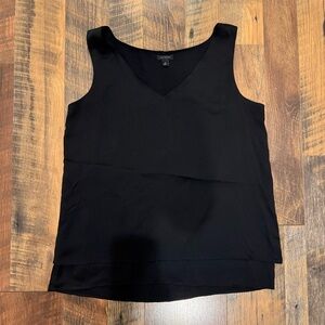 Ann Taylor Black Layered Tank Top